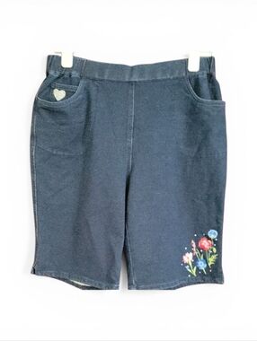 Quacker Factory Embroidered Shorts Dream Jeannes